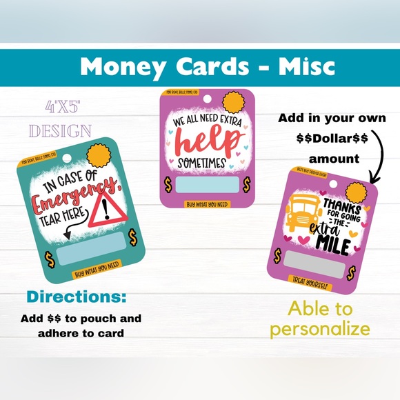 3 for $12 Money Cards (Self-Adhesive) ALL OCCASIONS - Picture 9 of 16